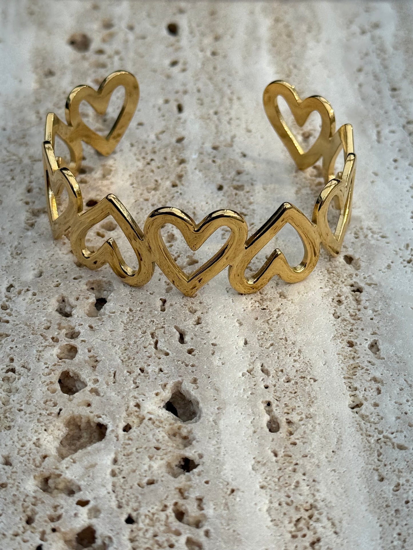 Ovale hartjes armband