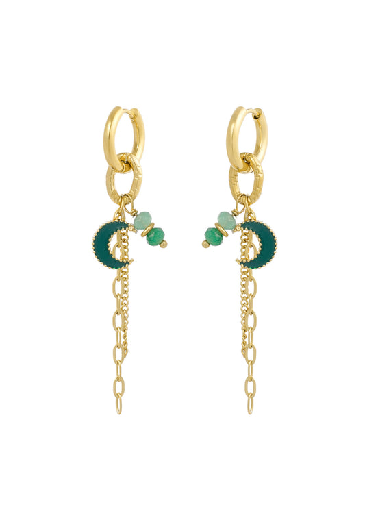 Moonlight oorbellen green