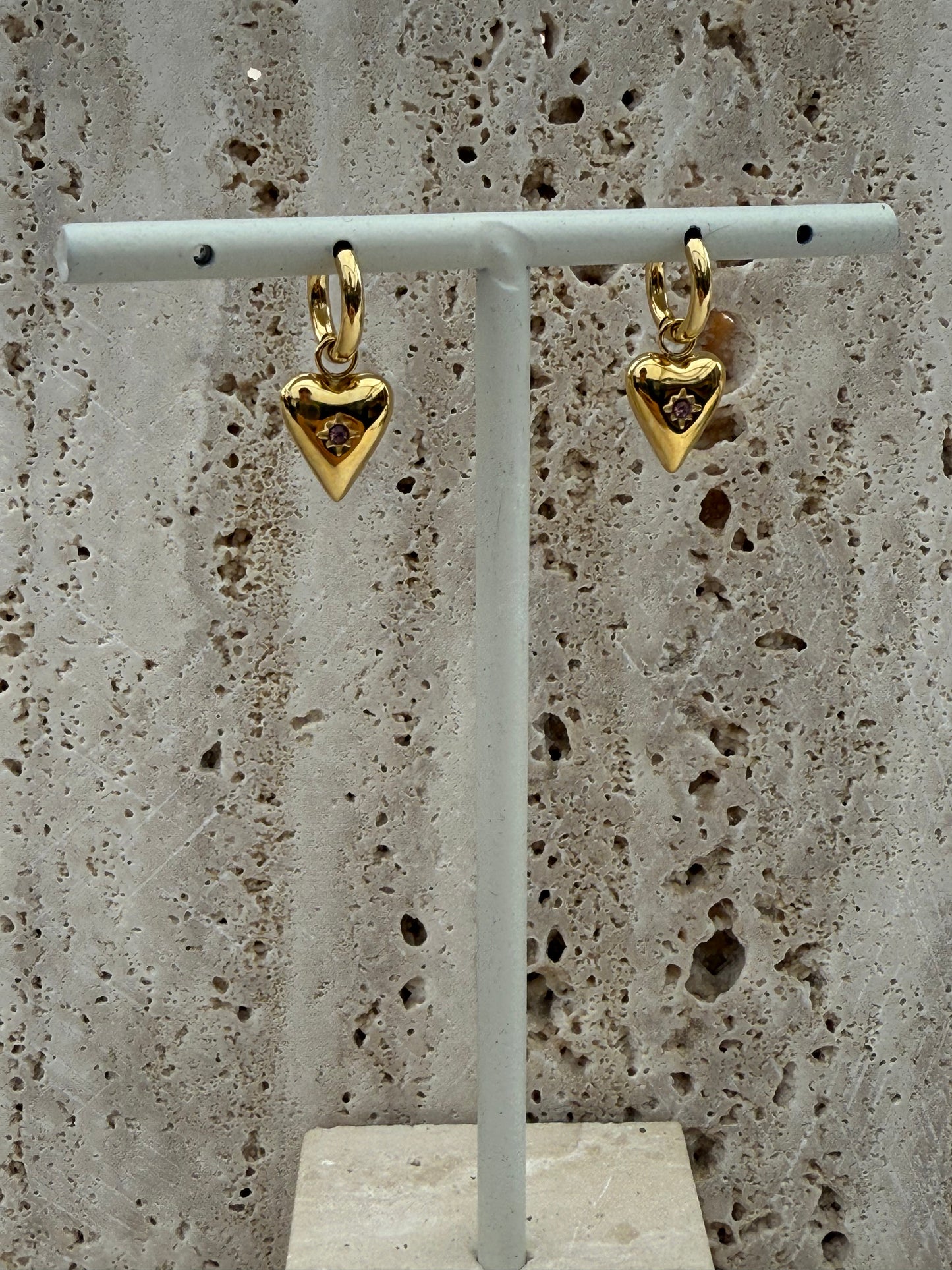 Birthstone oorbellen - Februari