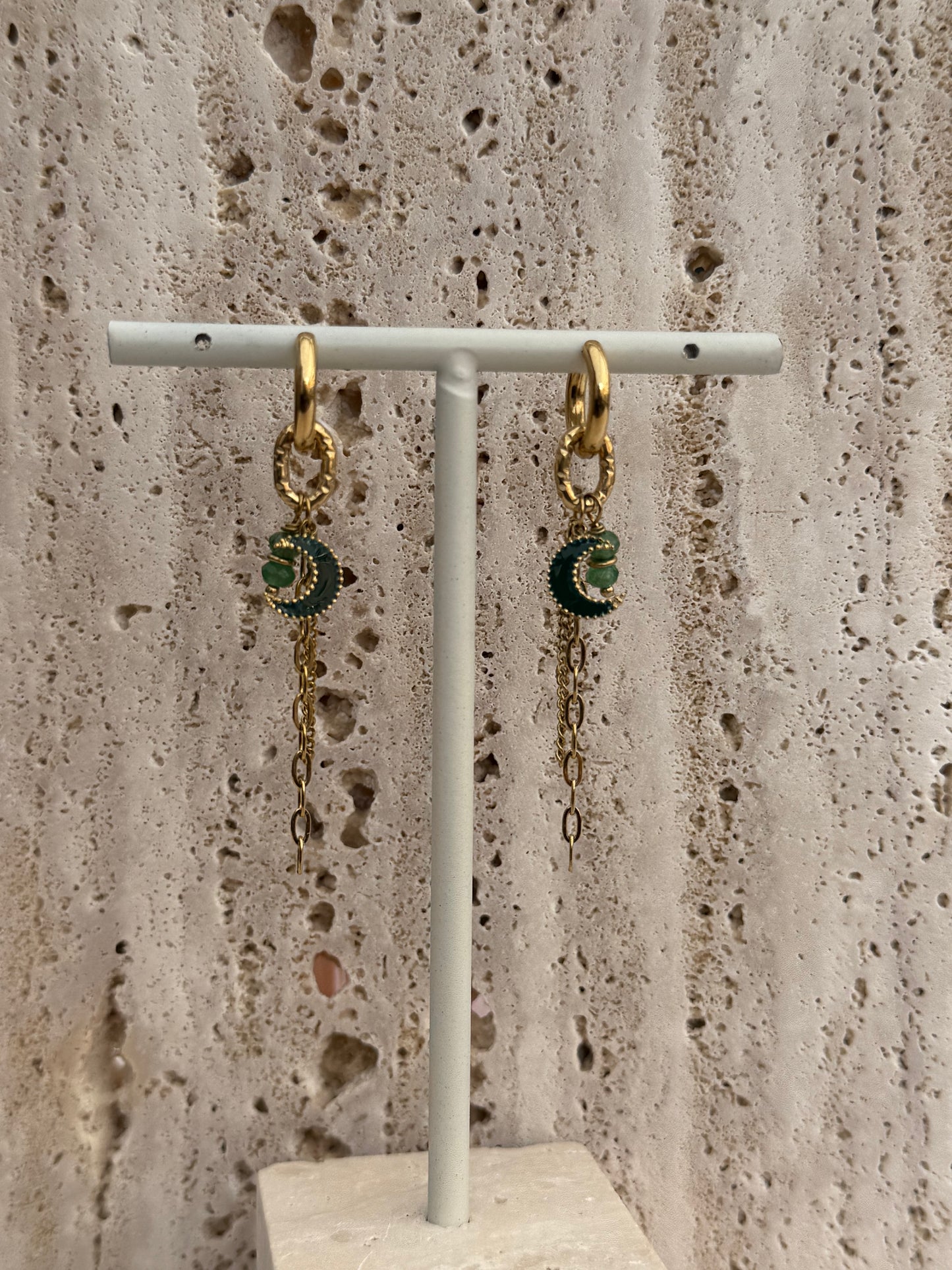 Moonlight oorbellen green