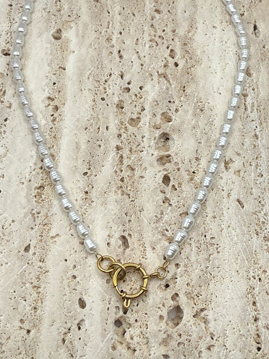 Parel ketting met slot design your own