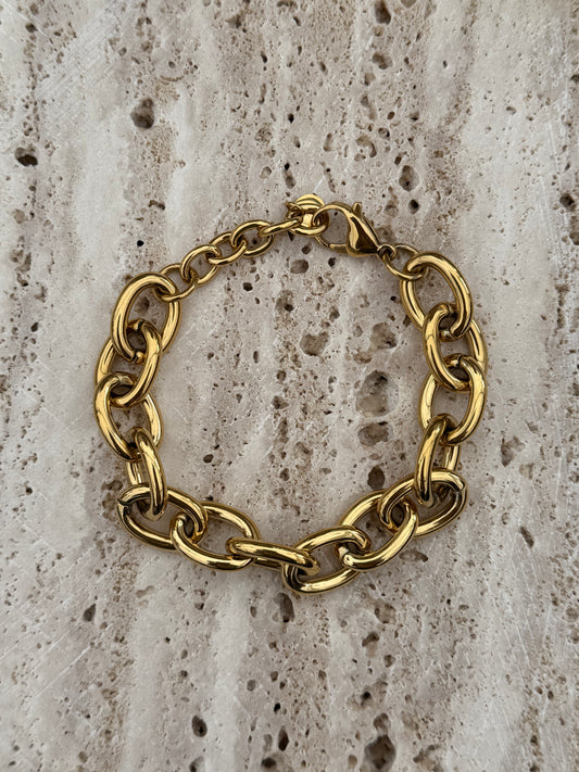 Gouden schakelarmband
