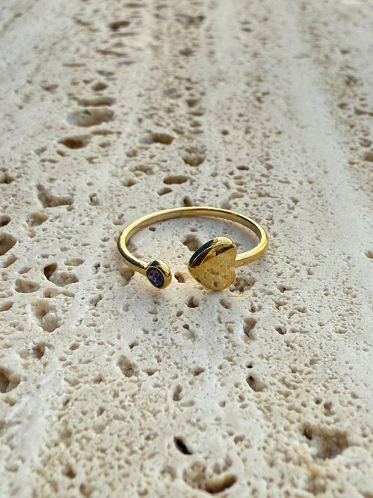 Birthstone ring - Februari