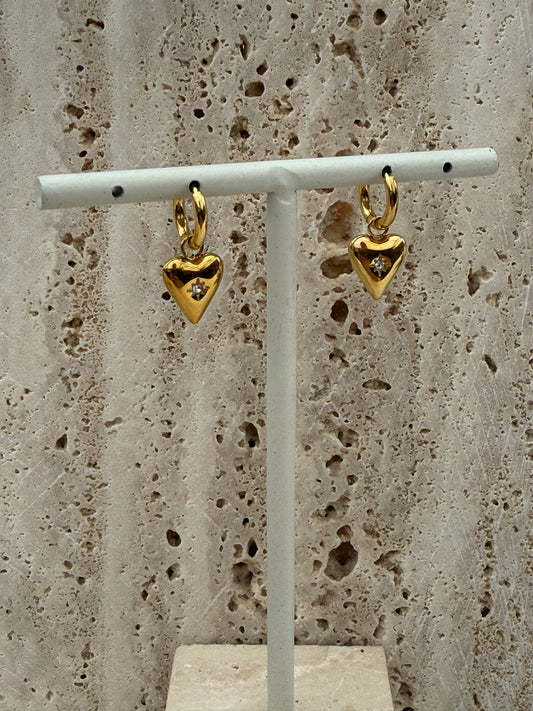 Birthstone oorbellen - April