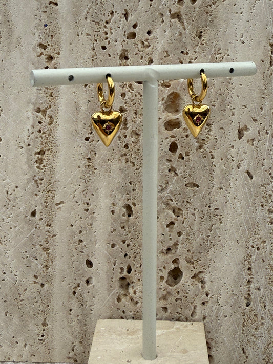 Birthstone oorbellen - Juli