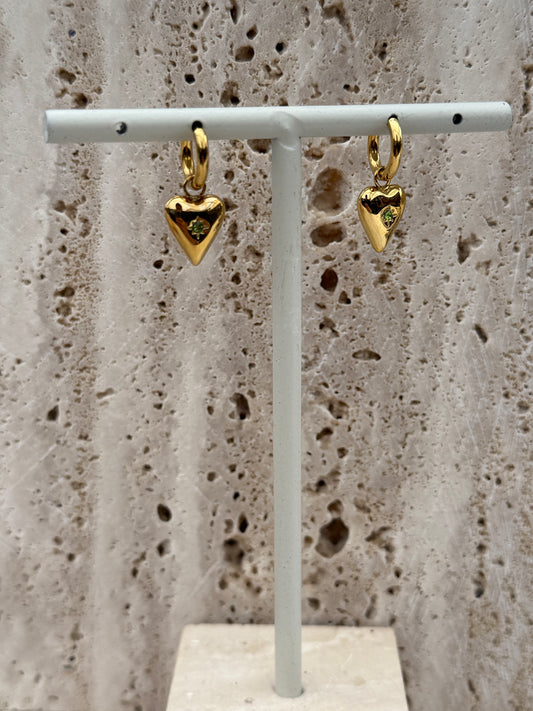 Birthstone oorbellen - Augustus