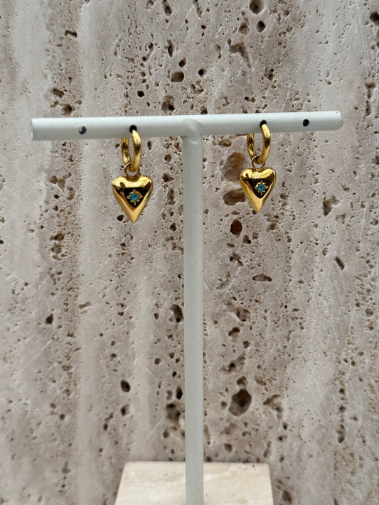 Birthstone oorbellen - December