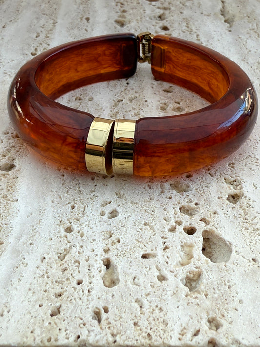 Acryl donkerbruin armband