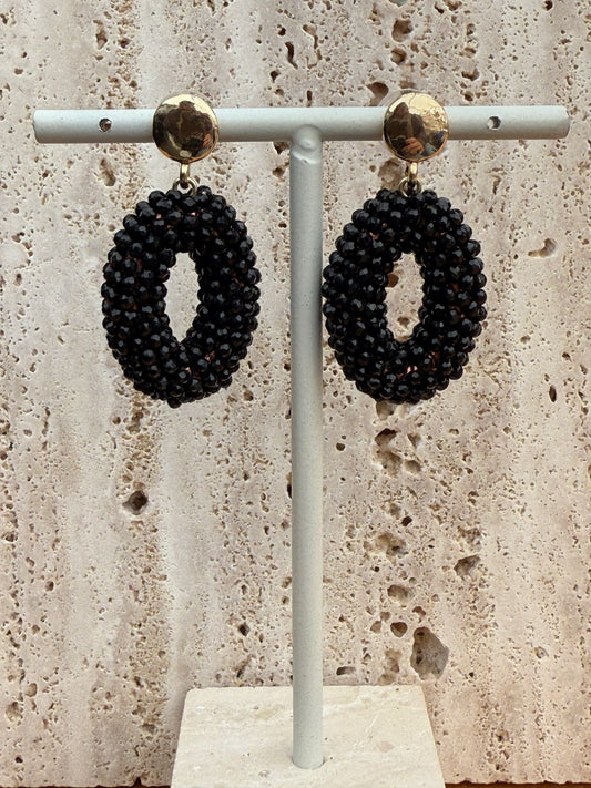 Statement oorbellen zwart