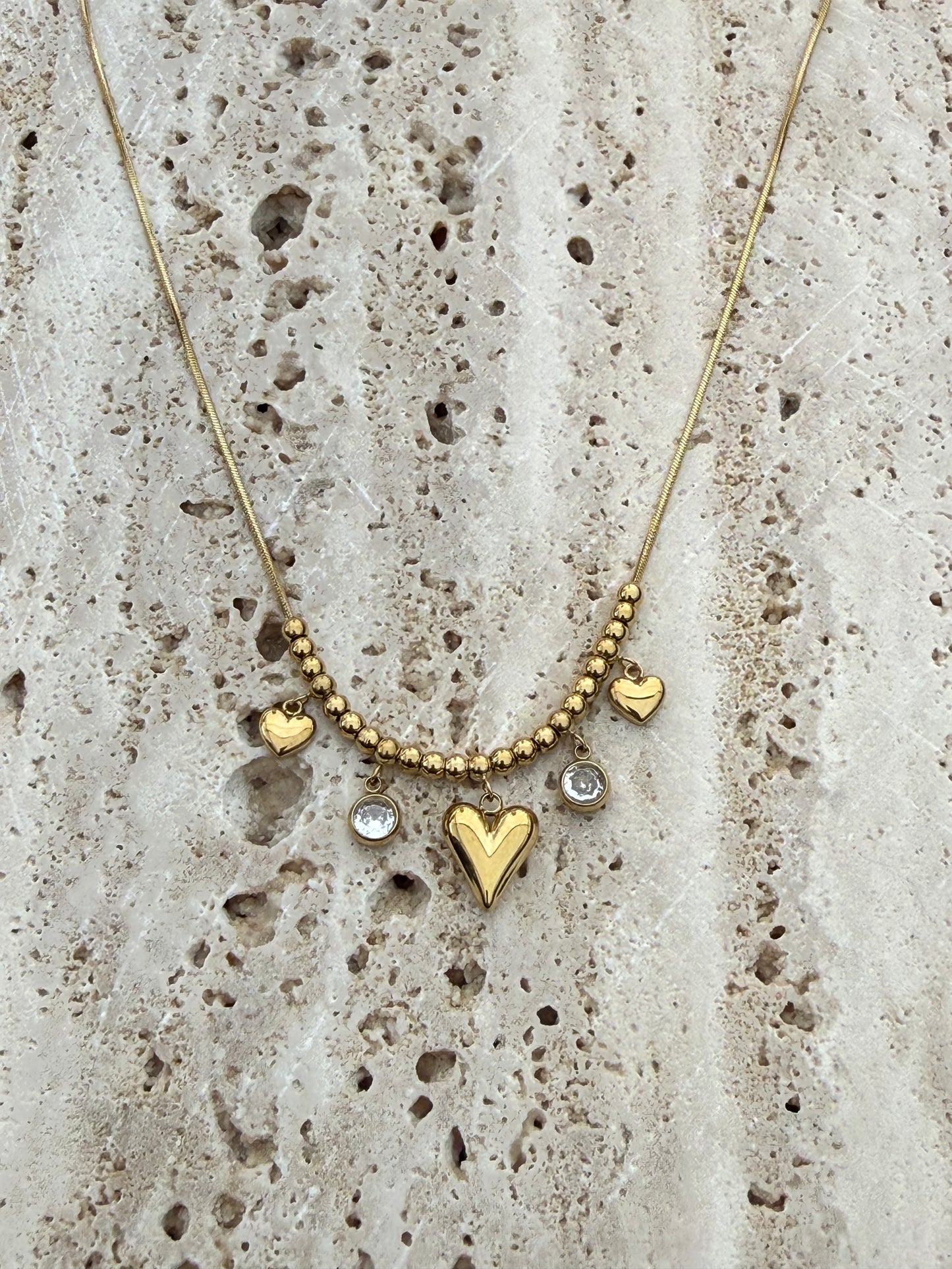 Gleaming heart ketting